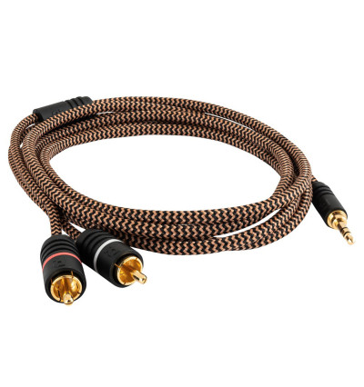 Proson Arctic Series AUX 3.5mm to RCA - Kabel interkonekt audio 3.5mm Stereo Jack - 2 RCA (Cinch) 2m