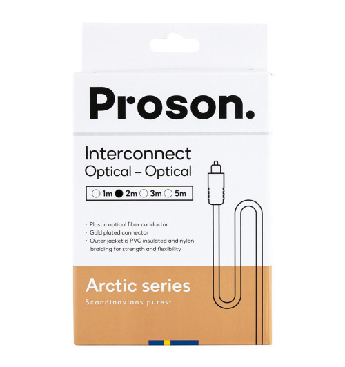 Proson Arctic Series Optical Cable - Kabel optyczny Toslink 2m