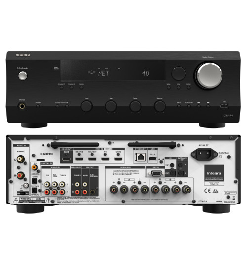 Integra DTM-7.4 - Wzmacniacz zintegrowany stereo / odtwarzacz sieciowy streamer Hi-Fi z Chromecast, AirPlay2 i Roon Ready