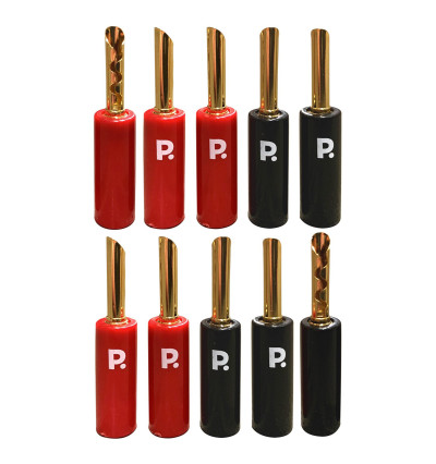 Proson Arctic Series Banana Plug Plastic Housing - Wtyki głośnikowe bananowe - 10 sztuk