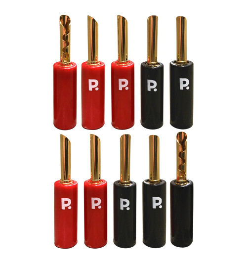Proson Arctic Series Banana Plug Plastic Housing - Wtyki głośnikowe bananowe - 10 sztuk