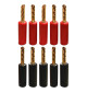 Proson Arctic Series Banana Plug Plastic Housing - Wtyki głośnikowe bananowe - 10 sztuk