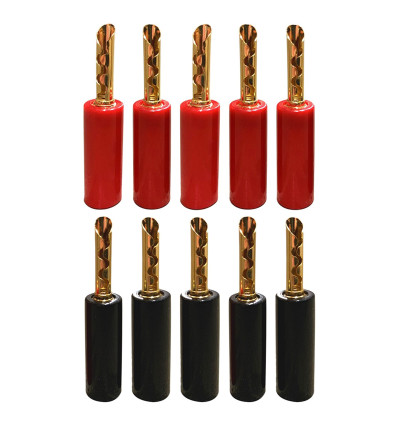 Proson Arctic Series Banana Plug Plastic Housing - Wtyki głośnikowe bananowe - 10 sztuk