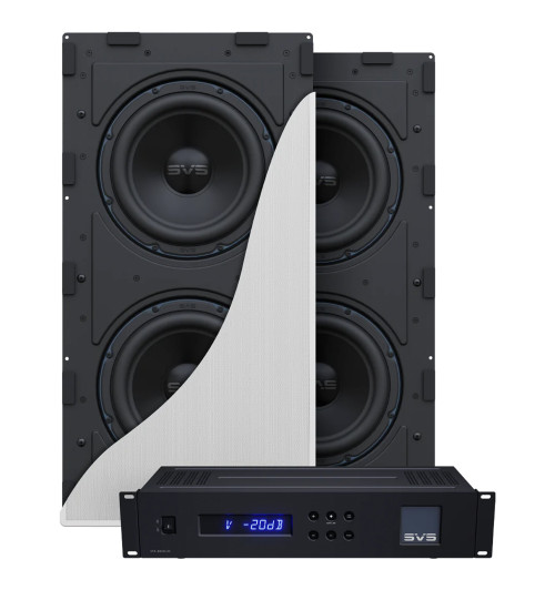 SVS 3000 In-Wall Dual - Zestaw dwóch subwooferów instalacyjnych ściennych + wzmacniacz