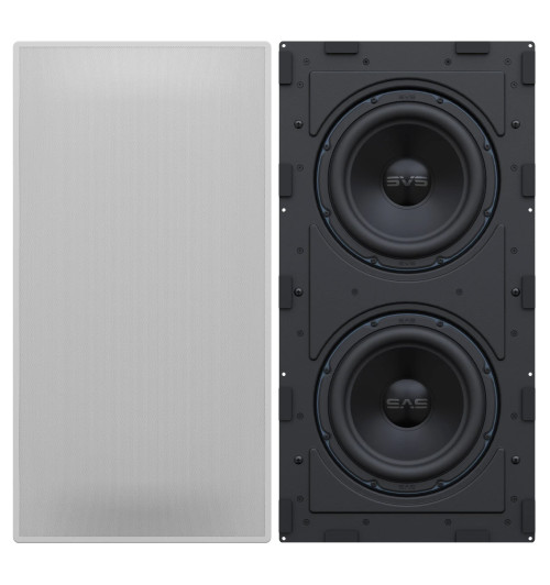 SVS 3000 In-Wall Dual - Zestaw dwóch subwooferów instalacyjnych ściennych + wzmacniacz