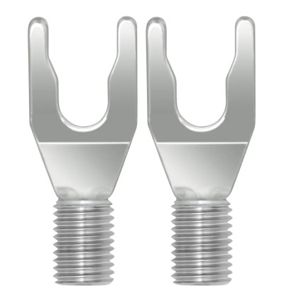 WireWorld Silver Spade - Wymienne posrebrzane wtyki głośnikowe typu widełki do mocowania Uni-Term - 2 sztuki