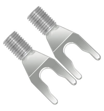WireWorld Silver Spade - Wymienne posrebrzane wtyki głośnikowe typu widełki do mocowania Uni-Term - 2 sztuki