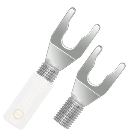 WireWorld Silver Spade - Wymienne posrebrzane wtyki głośnikowe typu widełki do mocowania Uni-Term - 2 sztuki