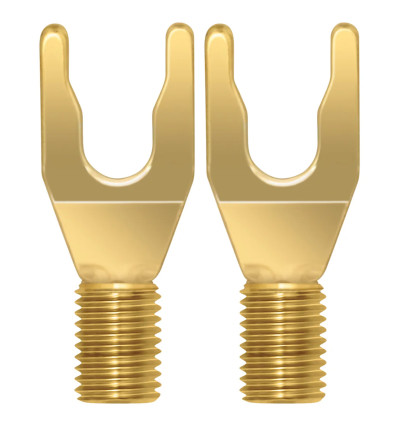 WireWorld Gold Spade - Wymienne pozłacane wtyki głośnikowe typu widełki do mocowania Uni-Term - 2 sztuki