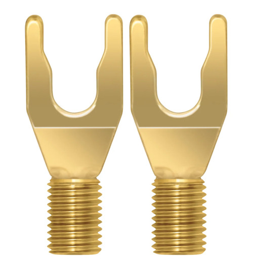 WireWorld Gold Spade - Wymienne pozłacane wtyki głośnikowe typu widełki do mocowania Uni-Term - 2 sztuki
