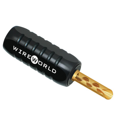 WireWorld Banana Plug Set - Wymienny pozłacany wtyk głośnikowy bananowy z obudową