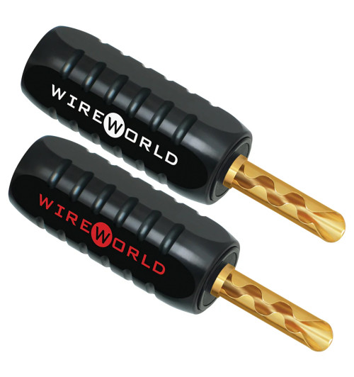 WireWorld Banana Plugs Set - Wymienne pozłacane wtyki głośnikowe bananowe z obudową - 2 sztuki