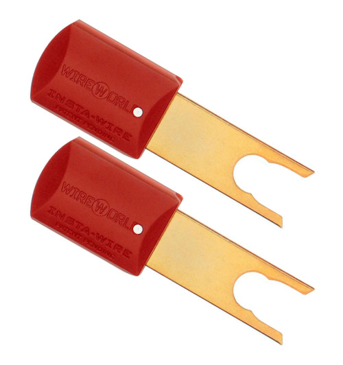 WireWorld Insta-Wire Gold Spades - Wymienne pozłacane wtyki głośnikowe typu widełki - 2 sztuki