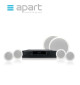 Zestaw nagłośnienowy APART AUDIO SHOPSETI - 4x CM4 + 2x CMSUB8 + wzmacniacz Concept1
