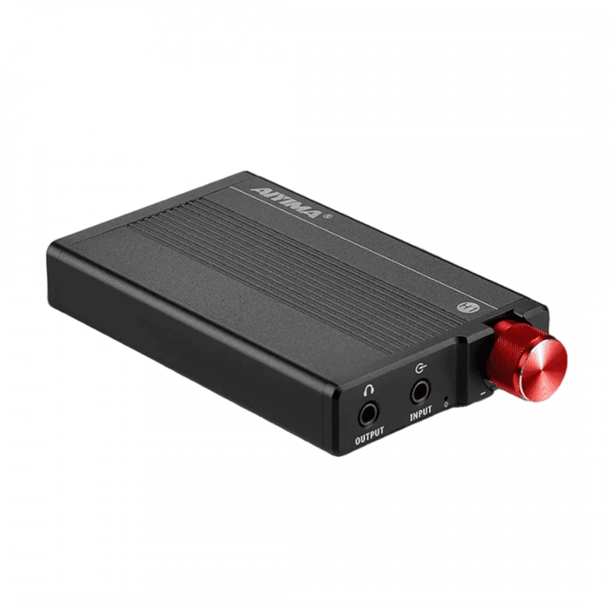 Złącza i pokrętło głośności AIYIMA H1