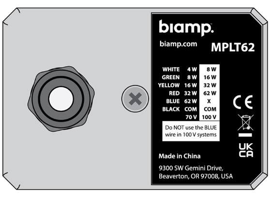 Biamp MPLT62-G - cecha 1
