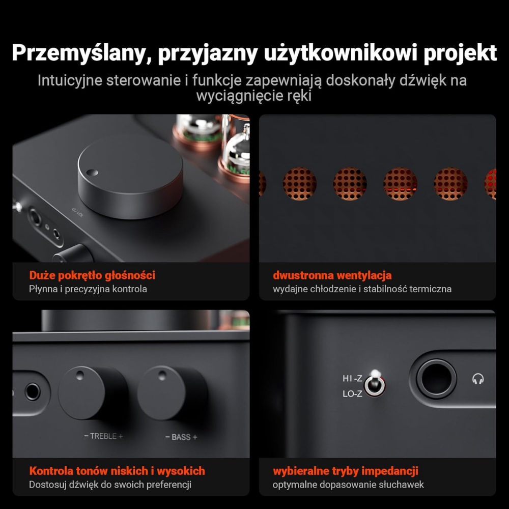 Wejścia i wyjścia RCA oraz gniazda słuchawkowe