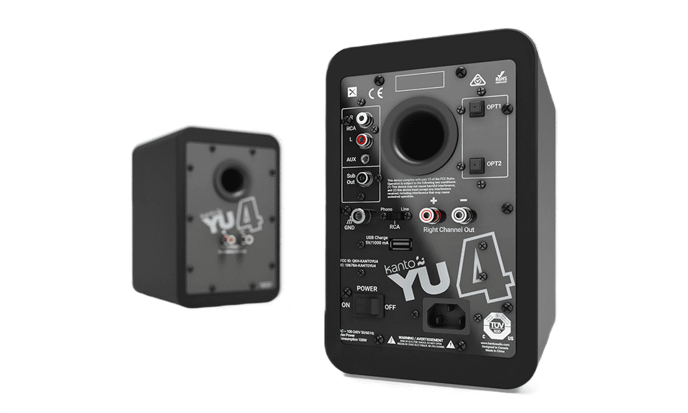 Wbudowany wzmacniacz i przedwzmacniacz gramofonowy Kanto YU4