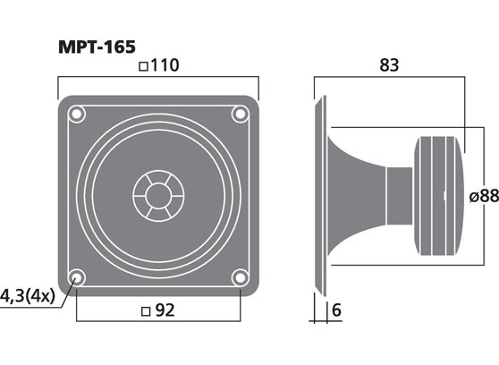 Monacor MPT-165  - cecha 1