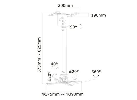 Neomounts BEAMER-C100 - cecha 2