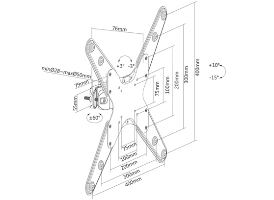Neomounts FL40-430BL14 - cecha 1