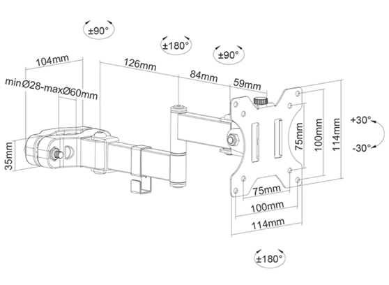 Neomounts FL40-450BL11 - cecha 1