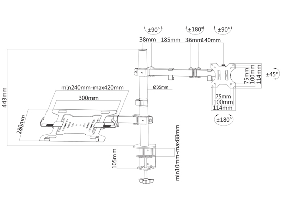Neomounts FPMA-D550NOTEBOOK - cecha 2