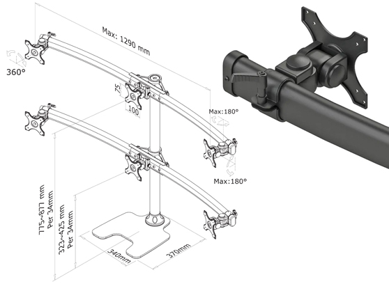 Neomounts FPMA-D700DD6 - cecha 1