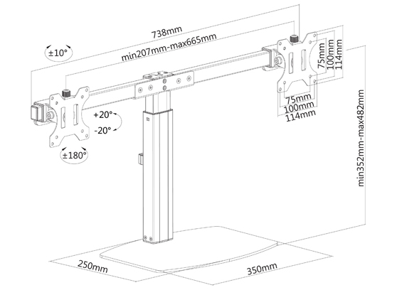 Neomounts FPMA-D865D - cecha 1