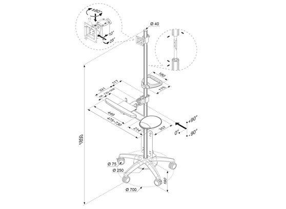 Neomounts FPMA-MOBILE1800 - cecha 2