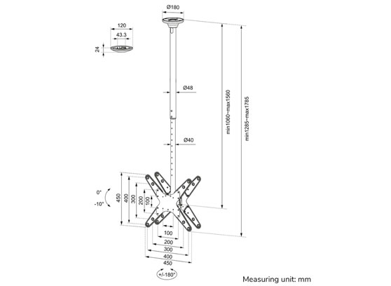 Neomounts PLASMA-C340D - cecha 2