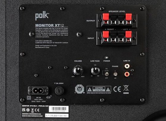 Polk Audio Monitor XT12SUB - cecha 2