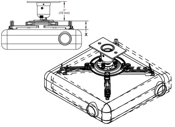 Peerless-AV PJF2-UNV Vector Pro II - cecha 1