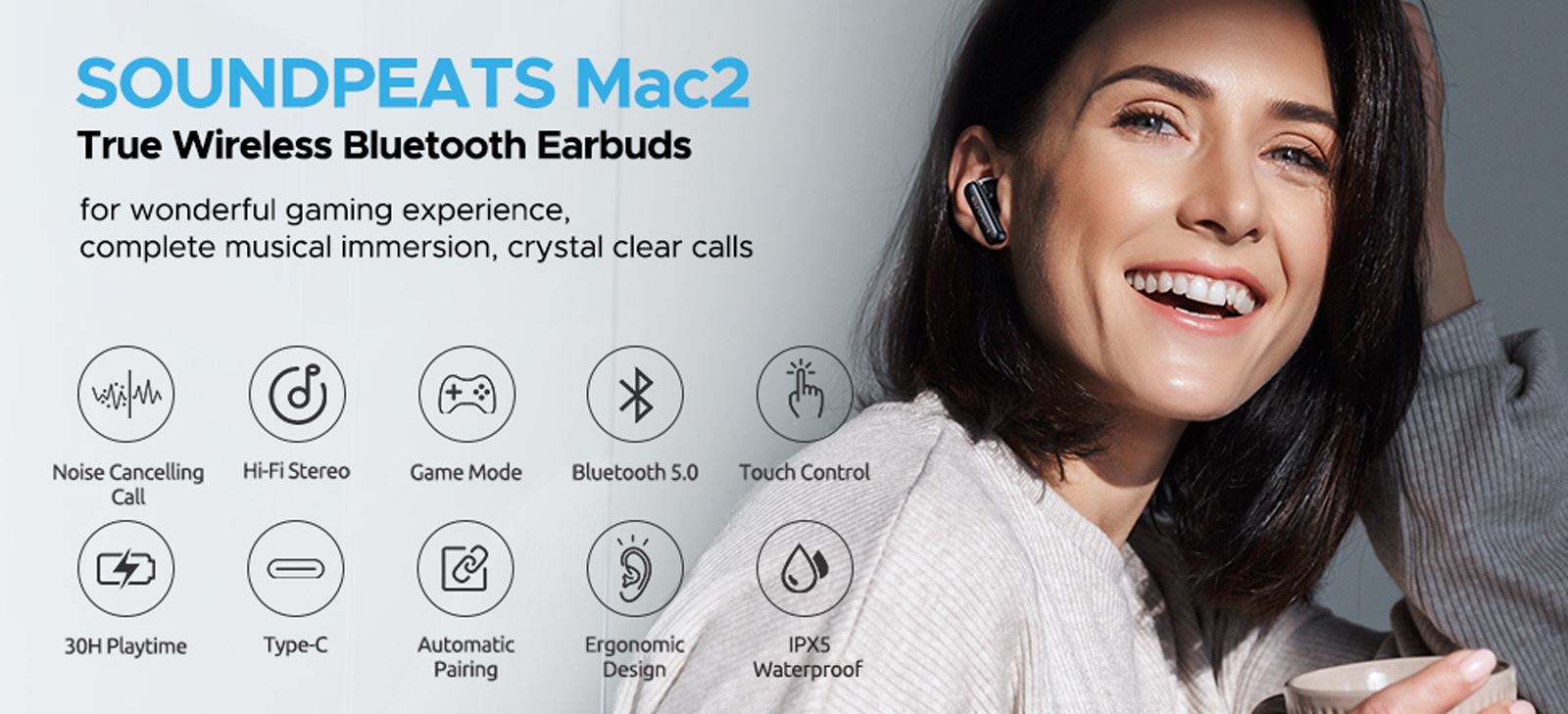 SOUNDPEATS Mac2 - lifestyle