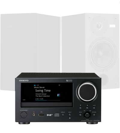 Onkyo CR-N775D + STX MX-140 - kolumny podstawkowe
